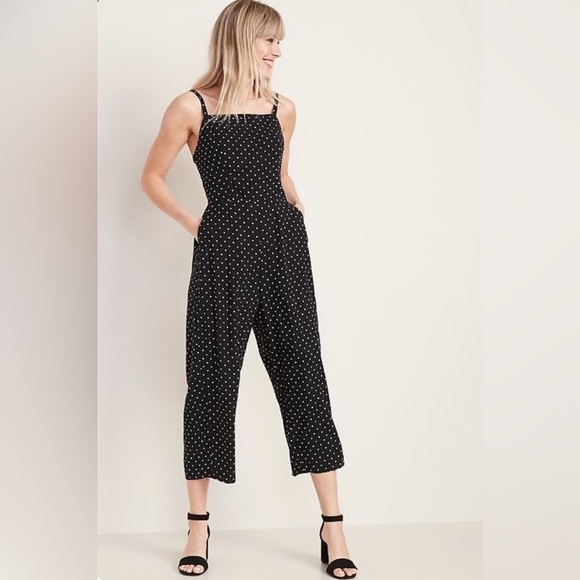 Square neck cami jumpsuit polka dot - Picture 1 of 4